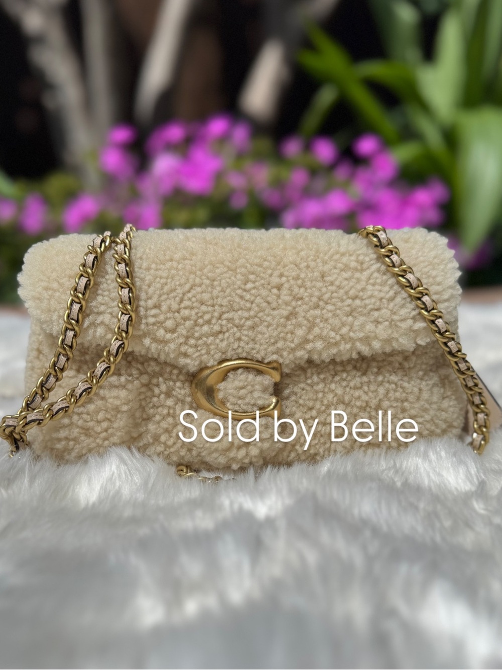 NWT Coach Shearling Tabby 20 In Shearling Purse